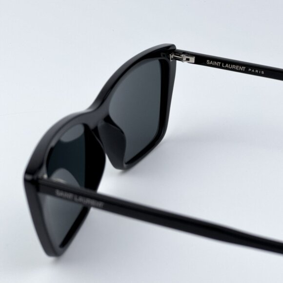 Saint Laurent Women BRAND NEW Sunglasses Black Cat Eye SL737 MICA THIN 001 - Picture 7 of 12